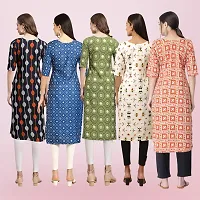 Women Stylish Crepe Printed Straight Kurta-thumb1