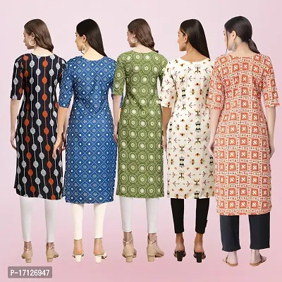 Women Stylish Crepe Printed Straight Kurta-thumb2