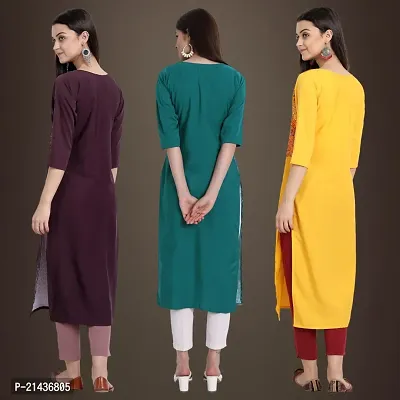 Fancy Crepe Kurtis for Women Pack Of 3-thumb2