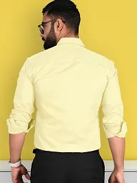 Reliable Yellow Cotton Solid Long Sleeve Formal Shirts For Men-thumb4