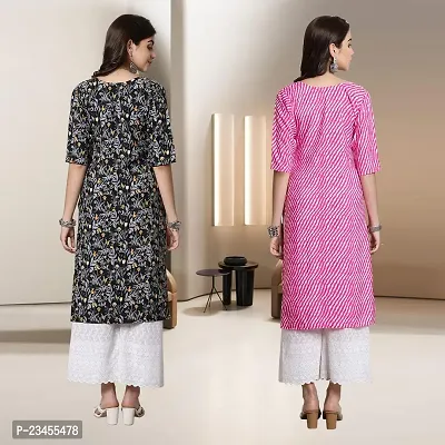 Fancy Rayon Kurtis For Women Pack Of 2-thumb2