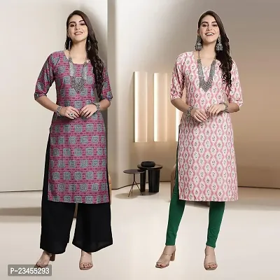 Fancy Rayon Kurtis For Women Pack Of 2