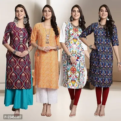 Fancy Crepe Kurtis for Women Pack Of 4