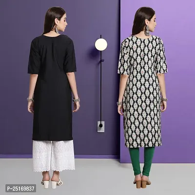 Fancy Crepe Kurtas For Women Pack Of 2-thumb2