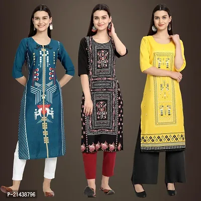 Fancy Crepe Kurtis for Women Pack Of 3-thumb0