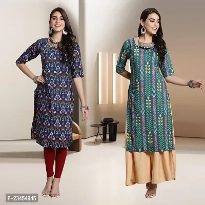 Fancy Rayon Kurtis For Women Pack Of 2