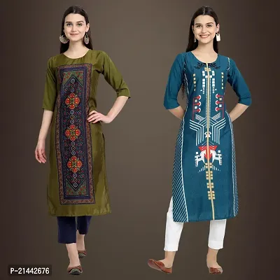 Fancy Crepe Kurtis for Women Pack Of 2-thumb0