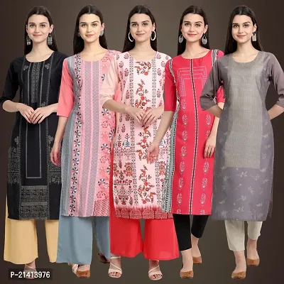 Fancy Crepe Kurtis For Women Pack Of 5-thumb0