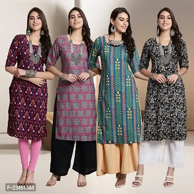 Fancy Crepe Kurtis for Women Pack Of 4