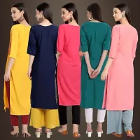 Fancy Crepe Kurtis For Women Pack Of 5-thumb1