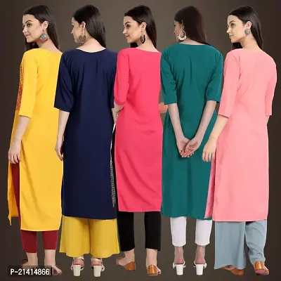 Fancy Crepe Kurtis For Women Pack Of 5-thumb2