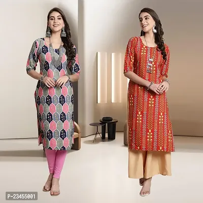 Fancy Rayon Kurtis For Women Pack Of 2