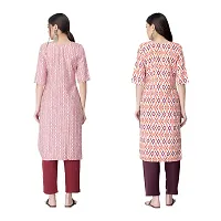 Attarctive Crepe Printed Straight Kurti Combo For Women Pack Of 2-thumb1