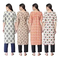 New Crepe Combo Printed Kurtis For Women Pack Of 4-thumb1