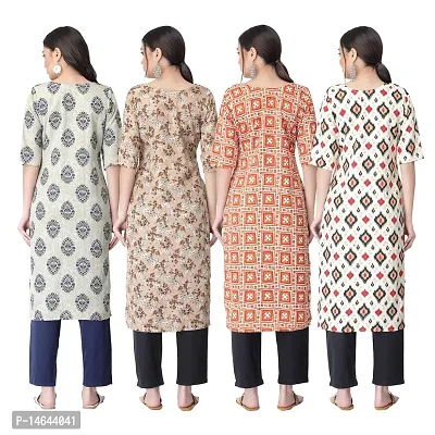 New Crepe Combo Printed Kurtis For Women Pack Of 4-thumb2