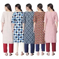 New Crepe Printed Kurtis Combo For Women Pack Of 5-thumb1