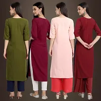 Fancy Crepe Kurtis for Women Pack Of 4-thumb1