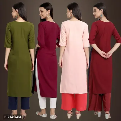 Fancy Crepe Kurtis for Women Pack Of 4-thumb2