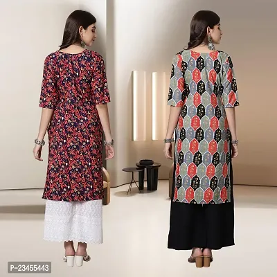 Fancy Rayon Kurtis For Women Pack Of 2-thumb2