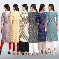 Women Stylish Crepe Printed Straight Kurta Combo-thumb1