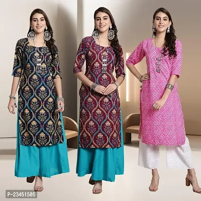 Fancy Rayon Kurtis For Women Pack Of 3