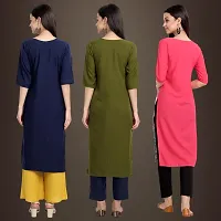 Fancy Crepe Kurtis for Women Pack Of 3-thumb1