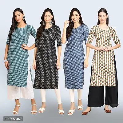 Women Stylish Crepe Straight Kurta