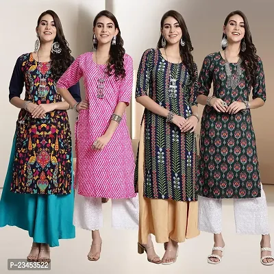 Fancy Crepe Kurtis for Women Pack Of 4