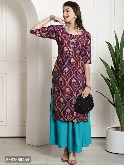 Attractive Multicoloured Printed Crepe Kurtas For Women Pack Of 4-thumb4