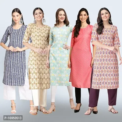 Women Stylish Crepe Printed Staright Kurta