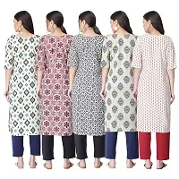 New Crepe Printed Kurtis Combo For Women Pack Of 5-thumb1