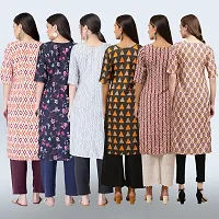 Women Stylish Crepe Printed Straight Kurta Combo-thumb1