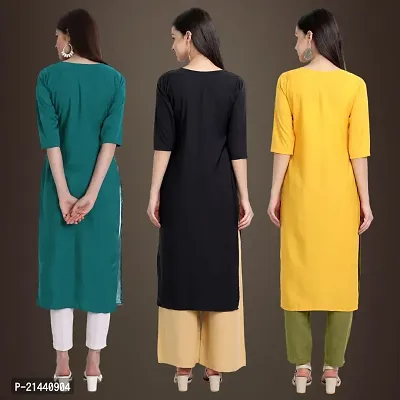 Fancy Crepe Kurtis for Women Pack Of 3-thumb2