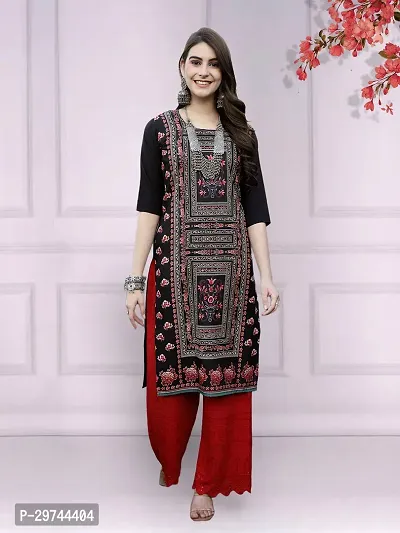 Attractive Multicoloured Printed Crepe Kurta Combo Of 3-thumb4