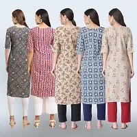 Women Stylish Crepe Printed Staright Kurta-thumb1