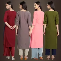 Fancy Crepe Kurtis for Women Pack Of 4-thumb1