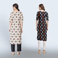 Women Stylish Crepe Ethnic Motif Casual Straight Kurta-thumb1