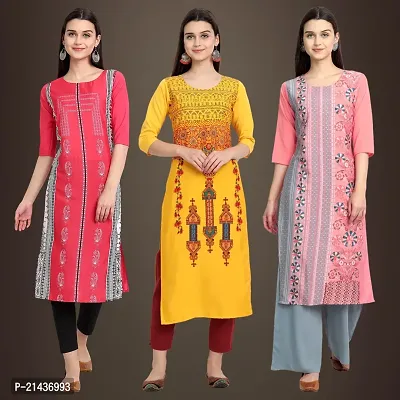 Fancy Crepe Kurtis for Women Pack Of 3