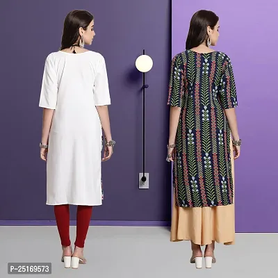 Fancy Crepe Kurtas For Women Pack Of 2-thumb2