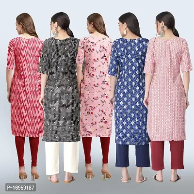 Women Stylish Crepe Printed Staright Kurta-thumb2