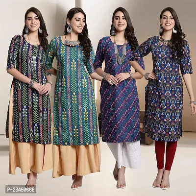 Fancy Crepe Kurtis for Women Pack Of 4