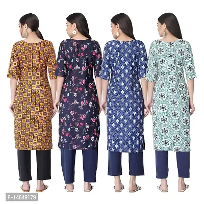 New Crepe Combo Printed Kurtis For Women Pack Of 4-thumb2