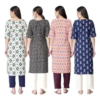 New Crepe Combo Printed Kurtis For Women Pack Of 4-thumb1