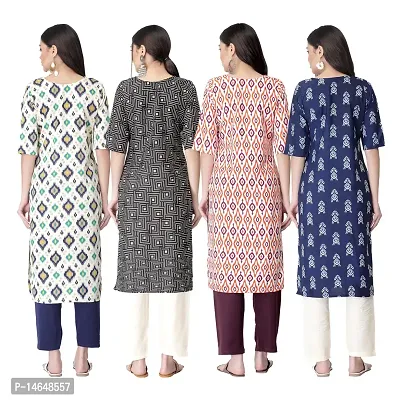 New Crepe Combo Printed Kurtis For Women Pack Of 4-thumb2