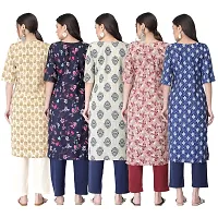 New Crepe Printed Kurtis Combo For Women Pack Of 5-thumb1