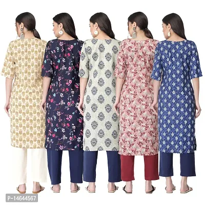 New Crepe Printed Kurtis Combo For Women Pack Of 5-thumb2