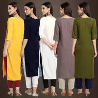 Fancy Crepe Kurtis For Women Pack Of 5-thumb1