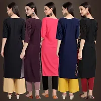 Fancy Crepe Kurtis For Women Pack Of 5-thumb1