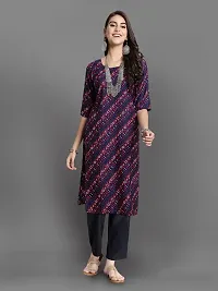 Stylish Crepe Printed Straight Kurta With Pant Set For Women-thumb1