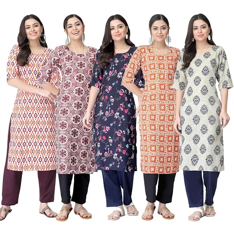 Women Stylish Crepe Staright Kurta